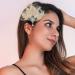 GENBREE Peacock Hair Clip 1920s Flapper Headpiece - Crystal Gatsby Headband for Women and Girls (White) | Prom Party Head Accessory - Buy Online on SooperMarket.com