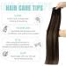 Youngsee 35cm Clip-In Extensions - Real Hair Balayage Ombre Medium Brown 120g (7Pcs) - Thick Remy Hair for Women - Buy Online on SooperMarket.com