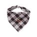 Lionet Paws Bandana for dog headscarf dog hollow triangular scarf for small medium -sized and large dogs L (1 -pack) black checked