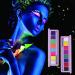 Paminify 2 Packs Water Activated Eyeliner Palette - UV Glow Fluorescent Eye Liner Set, 16 Neon Colors - Graphic Makeup for Black Light Parties - Buy Online on SooperMarket.com