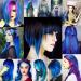 12 Pcs Colored Hair Extensions Colorful Clip in Hair Extensions 22 inch Synthetic Straight Hair Extensions for Kids Girls Women Blue series - Buy Online on SooperMarket.com