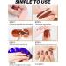 Kalolary 20PCS Dark Red Gel Nail Polish Strips - Self-Adhesive Wraps with File and Stick | UV/LED Lamp Required - Buy Online on SooperMarket.com