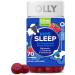 OLLY Kids Sleep Gummy, Occasional Sleep Support, 0.5mg Melatonin, L Theanine, Chamomile, and Lemon Balm Extracts, Childrens Chewable Supplement, Raspberry Flavor - 70 Count