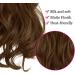 OMGREAT Ombre Halo Hair Extensions 18 Inch Wavy Curly Synthetic Hair - Light Chestnut Brown - Buy Online on SooperMarket.com