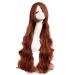 MapofBeauty 32 inch/80 cm Fashion Long Curly Hair Anime Costume Side Bangs Cosplay Wig (Ginger Orange)