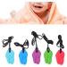 Viagasafamido Silicone Tyrannosaurus Rex Bite Ring - 5 Pieces Sensory Chewing Pendant for Grinding Relief - Ideal for Kids - Buy Online on SooperMarket.com