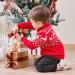 Christmas Reindeer Toddler Boys Sweater Cardigan | Xmas Winter Knit Top 18-24 Months Red - Buy Online on SooperMarket.com