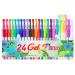 Reaeon 24 Colors Gel Pens  Coloring Gel Pen Art Markers for Journal Adult Coloring Books Drawing Note Taking  40% More Ink for Kids