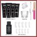 Lofuanna Poly Nail Gel Kit - Nude, Pink, Purple Glitter & Clear Glitter Poly Extension Gel - All In One Starter Kit - Buy Online on SooperMarket.com