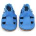 Dotty Fish Soft Leather Baby Shoes | Toddler Sandals | Non-Slip Suede Soles | Sky Blue | 0-6 Months to 3-4 Years - Buy Online on SooperMarket.com