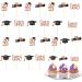 BAOK Graduation Cupcake Toppers - Graduation Theme Cupcake Toppers Class of 2023 Graduation Caps Cupcake Picks for Party Cake Decorations Supplies Rose Gold - Buy Online on SooperMarket.com