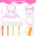 6-Piece Highlight Hair Cap Set with Needles | Salon Hair Coloring & Highlighting Dye Cap Kit | Hairdressing Tool in Purple, Blue, Pink - Buy Online on SooperMarket.com