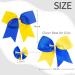 2PCS Oaoleer 8 Jumbo Cheer Bows with Tails, Yellow/Blue - Ideal for Girls Teen Softball Cheerleader Outfits - Buy Online on SooperMarket.com