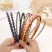 Headbands Hair Band Women Headband Metal Bands Candy Color Wavy Hairband 180 Stretch Fashion Frosted Minimalist for Women's Girls Sports Fashion - Buy Online on SooperMarket.com