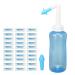 Nose er Nasal Irrigation Set 60 Degree Angle Chloride 500ml Bottle Clear Scale for Home