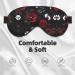 SSIMOO Black White Red Roses Eye Mask | Breathable Sleep Patch for Women | Ideal for Travel & Relaxation - Buy Online on SooperMarket.com