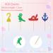 24Pcs Pirate Cupcake Toppers Rudder Nautical Sailing Cupcake Toppers for Boy Colorful Glitter Pirate Cupcake Picks for Baby Shower Pirate Themed Birthday Party Decoration - Buy Online on SooperMarket.com