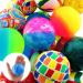 Henbrandt Flummi Rubber Ball Dopsball Large XL ca.60mm Springball Motifs Colorful Party Favor