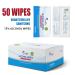 Beautifier Life Hand Sanitizing Wipes - 50 Individually Wrapped Antibacterial Wipes with 75% Alcohol, Aloe & Vitamin E - On-the-Go Essential for Travel, Home, Office & School - Aloe Vera, 50 Count - Buy Online on SooperMarket.com