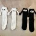 CUIKOSAER Funny Magnetic 3D Doll Couple Socks - Novelty Mid-Tube Cotton Socks for Teens - Unique Couple Holding Hands Design - White - Buy Online on SooperMarket.com