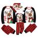 PATPAT Family Matching Christmas Pajamas Tree Snowflake and Letters Print Sleepwear Long-sleeve Pajamas Sets Family Xmas Outfits Men XL Redblack