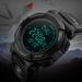 Mens Military Digital Sports Watch with Survival Compass | 50M Waterproof, 3 Alarm, Stopwatch | Black - Buy Online on SooperMarket.com