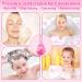 2 Pcs Rabbit Shaped Shampoo Conditioner Bar Pouch Set for Travel | Light Pink & Rose Pink | Exfoliating Loofah Bubble Foam Net - Buy Online on SooperMarket.com