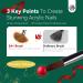 Saviland Christmas Acrylic Nail Brush Set - 4PCS Nail Art Brushes for Acrylic Powder & Liquid Monomer - Glitter Nail Art Tool for Manicure - Women's Gift Set (Size 6/10/12/14) - Buy Online on SooperMarket.com