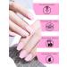 Kalolary 32PCS Cured Gel Nail Polish Strips Adhesive Full Wrap Gel Nail Art Sticker Waterproof Gel Nail Wrap Stickers with Nail File and Stick(UV/LED Lamp Required) (Pink) - Buy Online on SooperMarket.com