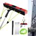 5-12m Extension Pole Window Washer Combo Telescopic Pole Window Cleaning Extension Pole for Cleaning Windows 35cm Brush Head 4M/13FT