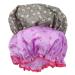 Healeved 2pcs Shower Cap Womens Shower Caps Hair Drying Turban Double-layer Bathing Caps Satin Lined Turbans for Women Peva Lining Shower Cap Female Shower Caps Satin Hair Bonnet Shower Hat