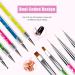 Sularpek 5 Pcs Double Ended Nail Design Brushes - Nail Art Point Drill Drawing Kit in Purple, Green, Pink, Blue, Yellow - Buy Online on SooperMarket.com