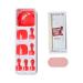 KISS imPRESS Fruity Candy Deep Red Pedicure Fake Toenails Kit | Square Shaped Press-On Nails with Prep Pad, Mini Nail File, Cuticle Stick | 24 Fake Nails - Buy Online on SooperMarket.com