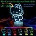 ZTZK Kitty Lamp - 3D Cute Cat Night Light with 16 Colors & Remote | Perfect Gifts for Girls Kids Christmas & Birthdays - Buy Online on SooperMarket.com