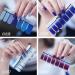 Self-Adhesive Nail Film - 14 Glitter Gradient Sheets (196 PCs) | Nail Art Stickers Manicure Set with Nail Files & Rubber Shaver for DIY Decoration - Buy Online on SooperMarket.com