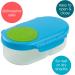 b.box Food Storage Container with Two Sealed Compartments | Reusable Snack Box for Kids | Silicone Material | Open/Close Clip | Ocean Breeze - Buy Online on SooperMarket.com