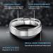 JEROOT Titanium Magnetic Rings | Step Edge Sleek Design | 2 Strong Magnets | Silver 5mm N 1/2 (3500 Gauss) | Jewelry Gift Box | Men Women - Buy Online on SooperMarket.com