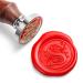 Mceal Wax Seal Stamp  Large Seal 1 1/5(30mm) Dia  Silver Brass Head with Wooden Handle  Regal Letter A to Z Series (Letter S)