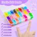 2012-Part Elastic Hair Strap Set - 2000 Mini Hair Gums with Organizer Box | Soft Colorful Hair Ties for Little Girls - Buy Online on SooperMarket.com