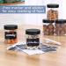 36PCS 8OZ Plastic Jars with Screw On Lids - Refillable Round Containers for Cosmetics, Food, and Slime (Clear & Black) - Buy Online on SooperMarket.com