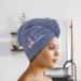 10 Pack Microfiber Hair Towels - Soft Absorbent Quick-Drying Turban for Curly Hair - Easy to Use for Wet Hair - Buy Online on SooperMarket.com