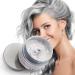 Silver Gray Hair Color Wax  Natural Hairstyle Wax 4.23 oz  Temporary Hairstyle Cream for Party  Cosplay  Halloween  Daily use  Date  Clubbing (Silver Grey)