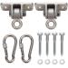 Butizone Heavy Duty Swing Hangers 304 Stainless Steel for Wooden Sets, Swing Hooks Screws Bolts with Snap Hooks for Playground, Porch, Swing Seat, Indoor Outdoor, Set of 2 (Mounting Hardware Included) 304 Stainless Steel With Wood Screws