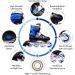 Xino Sports Kids Adjustable Inline Skates with LED Light Up Wheels - Blue Youth Big Kid Large - 5-8 - Buy Online on SooperMarket.com