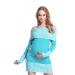 HAPPY MAMA Women's Maternity Bardot Knitted Jumper Dress Pullover Sweater. 913p 16-18 Turquoise