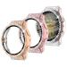 Surace Compatible with Galaxy Watch Active 2 Screen Protector Case 3 Pack Bling Crystal Diamond Tempered Glass Protective Cover Compatible for Samsung Galaxy Watch Active 2 40mm Rose Gold/Pink/Clear Rose Gold/Pink/Clear with Screen Protector Galaxy Watch 