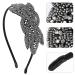 WLLHYF 1920s Black Crystal Rhinestone Headband for Women - Vintage Flapper Hair Accessory for Girls Costume Party - Grey - Buy Online on SooperMarket.com