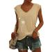 Short Sleeve T Shirts Clothing Woman T-Shirt Casual Black Clothing Top Women's Floral Pattern for Women Crop Tops Shirt Shirts Top Women's Summer Tank Top 3-yellow S - Buy Online on SooperMarket.com