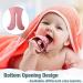 Set of 4 Woanger Baby Teething Toys in Blue, Dark Green, Yellow, and Maroon | Silicone Bear Hand Teethers for Babies over 3 Months | Anti-Dropping Wrist Mitten for Sucking Needs - Buy Online on SooperMarket.com