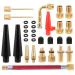 MxTimwan 31 piece of adapter for bicycle valves bicycle valve adapter set bicycle pump adapter with storage box for compressor bicycle pump stand pump air ball pump